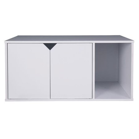 PROGRESSIVE FURNITURE Progressive Furniture I601-40 Finn Cat Litter Box Enclosure; White I601-40